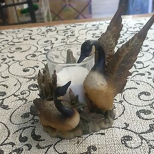 Elegant Goose Candle Holder